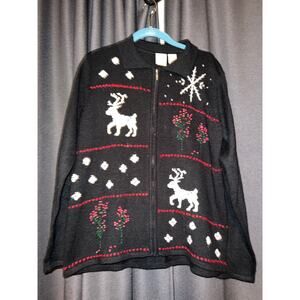 Ugly Christmas Sweater Cardigan Xmas Size Medium